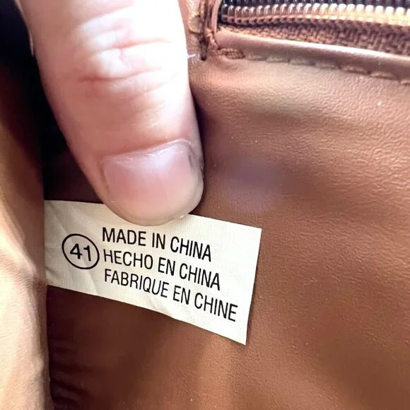 Vintage Crossbody Bag Cream Brown Retro Purse - Picture 3 of 9